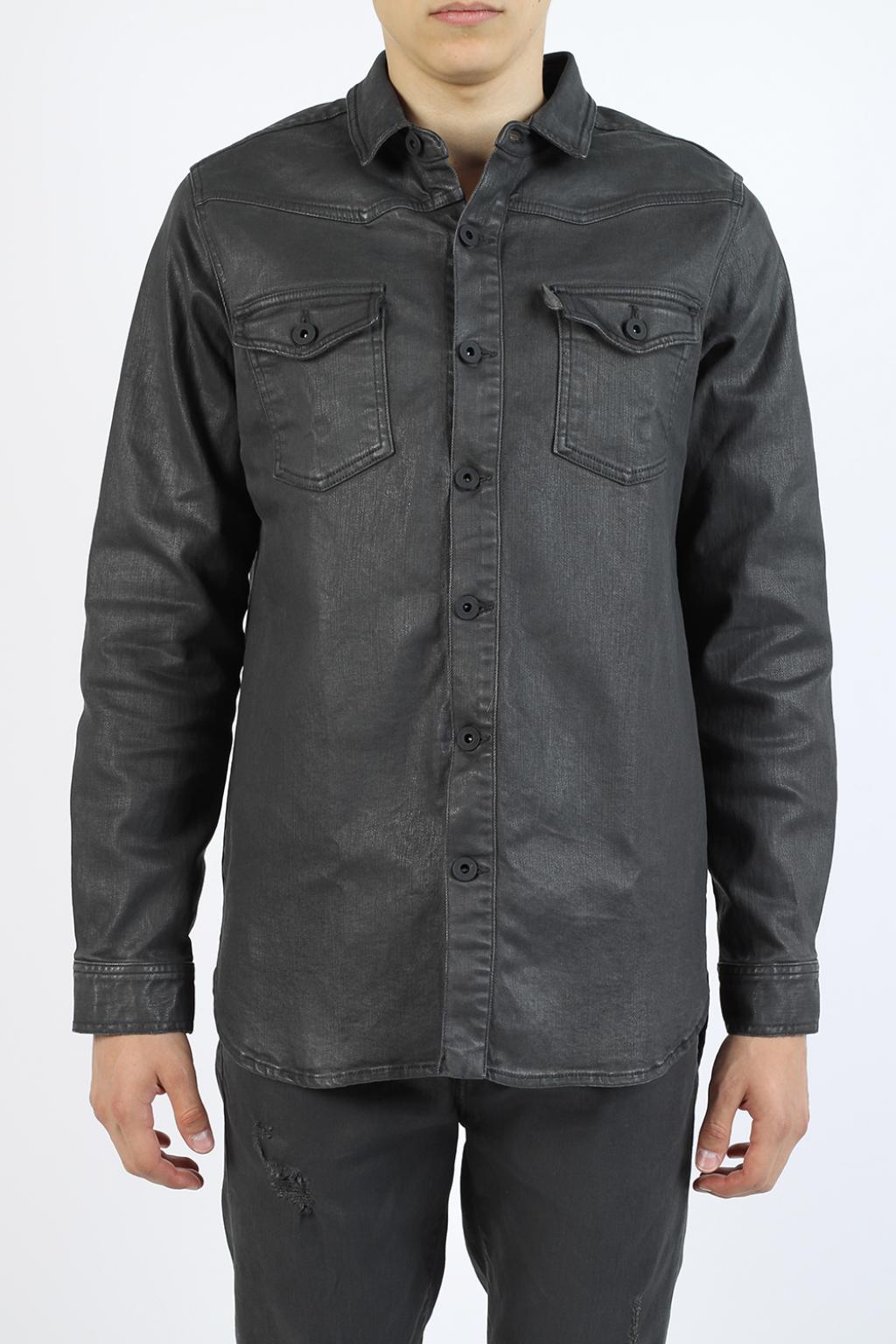 Off-White Waxed denim shirt | Men's Clothing | Vitkac